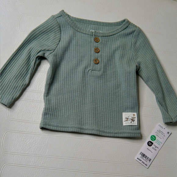 Carter's Sage Ribbed Baby Bib Set - Picture 2 of 3